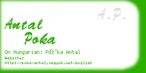 antal poka business card